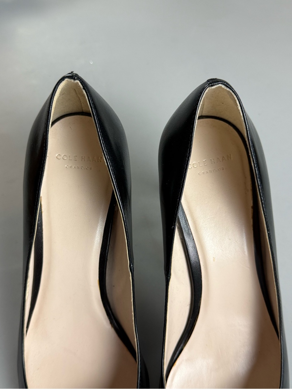 Cole Haan Grand.OS Black Leather Pointed Toe Classic Pumps Heels Womens 9 B - Picture 7 of 9